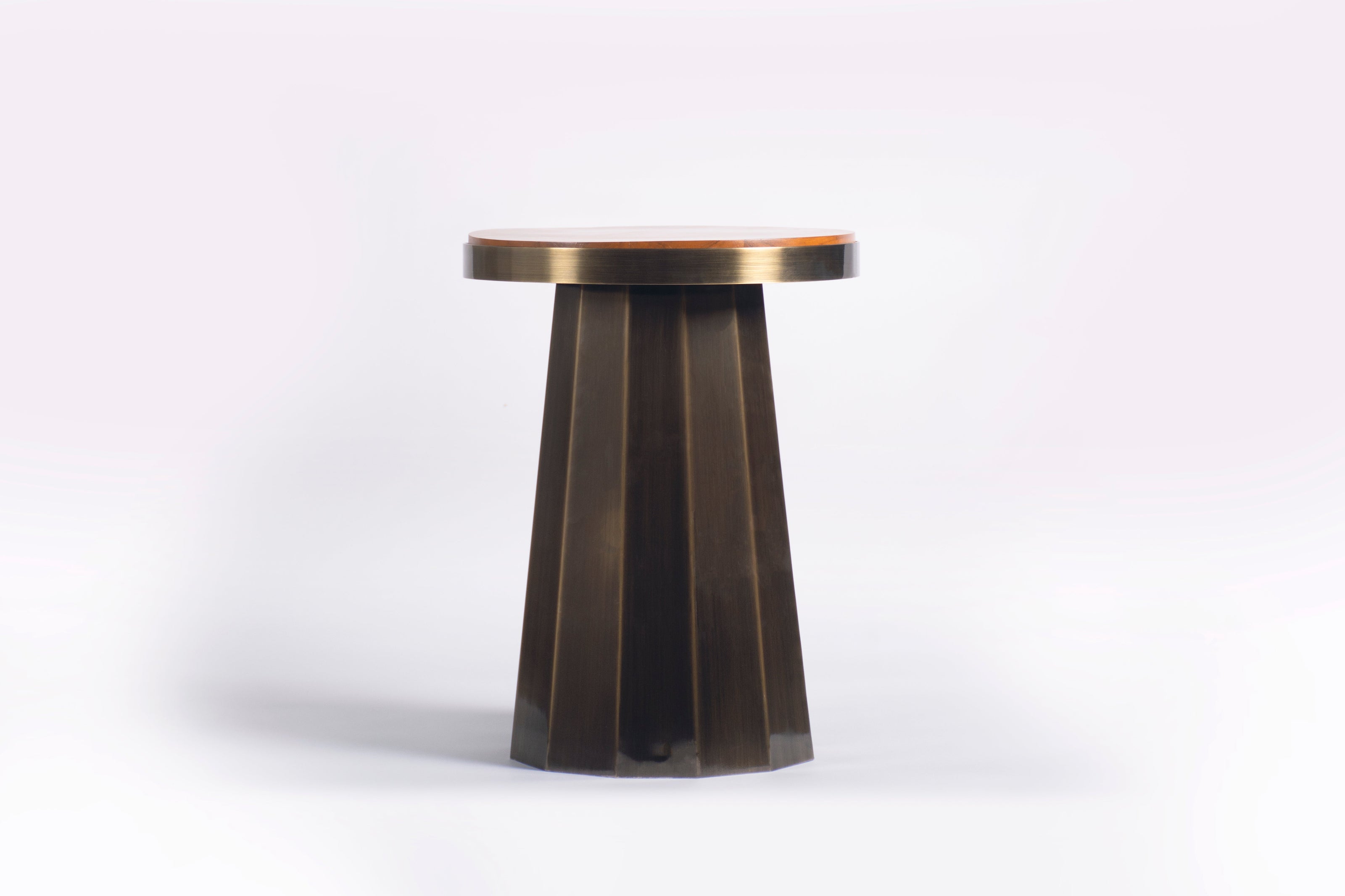 Slip Side Table Antique Brass