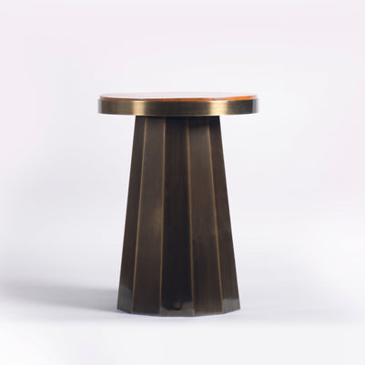 Slip Side Table Antique Brass