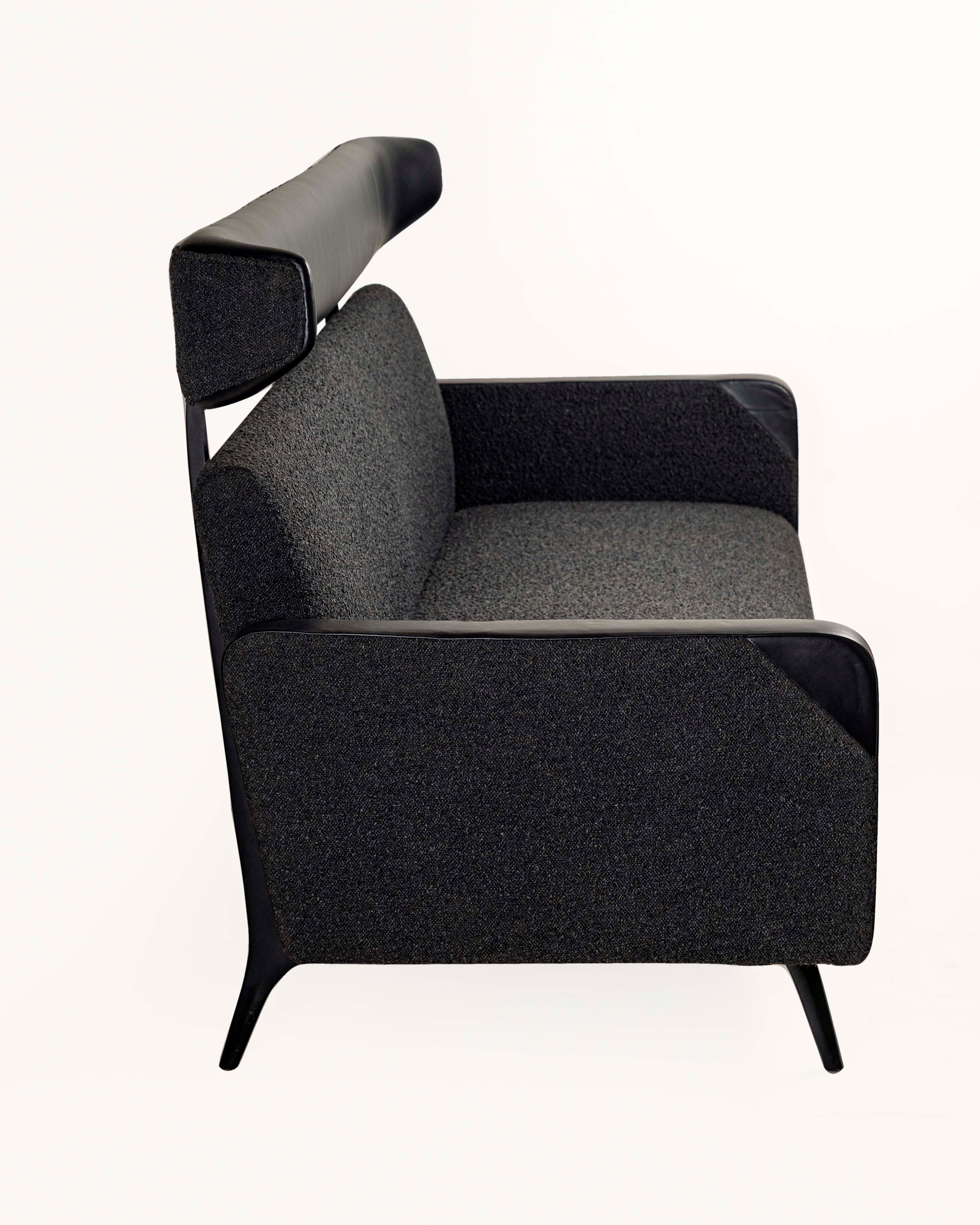 Asan Sofa High Back with Leather