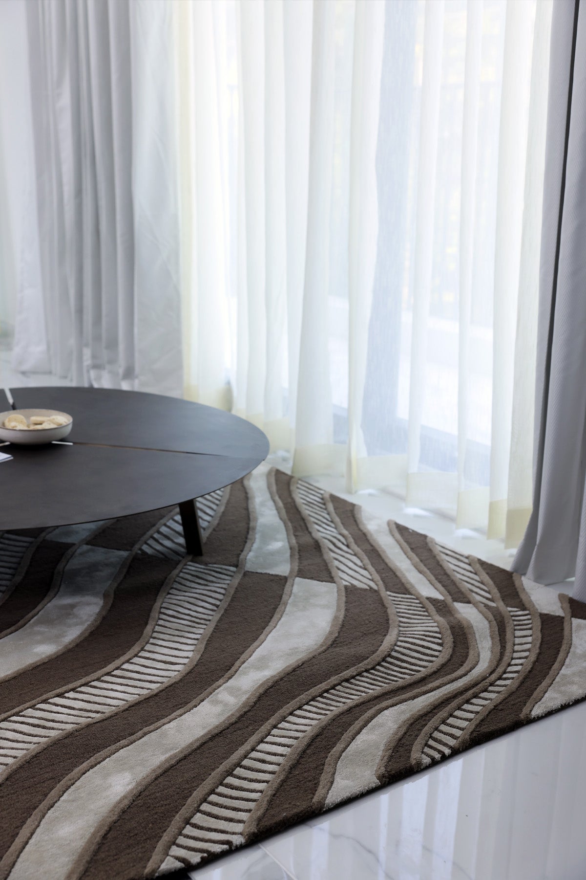 Stream Multicolour Wool Viscose 6x9 feet Rectangle Rug - I MEAN DESIGN