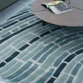 Sail Multicolour Wool Viscose 6x9 feet Rectangle Rug - I MEAN DESIGN