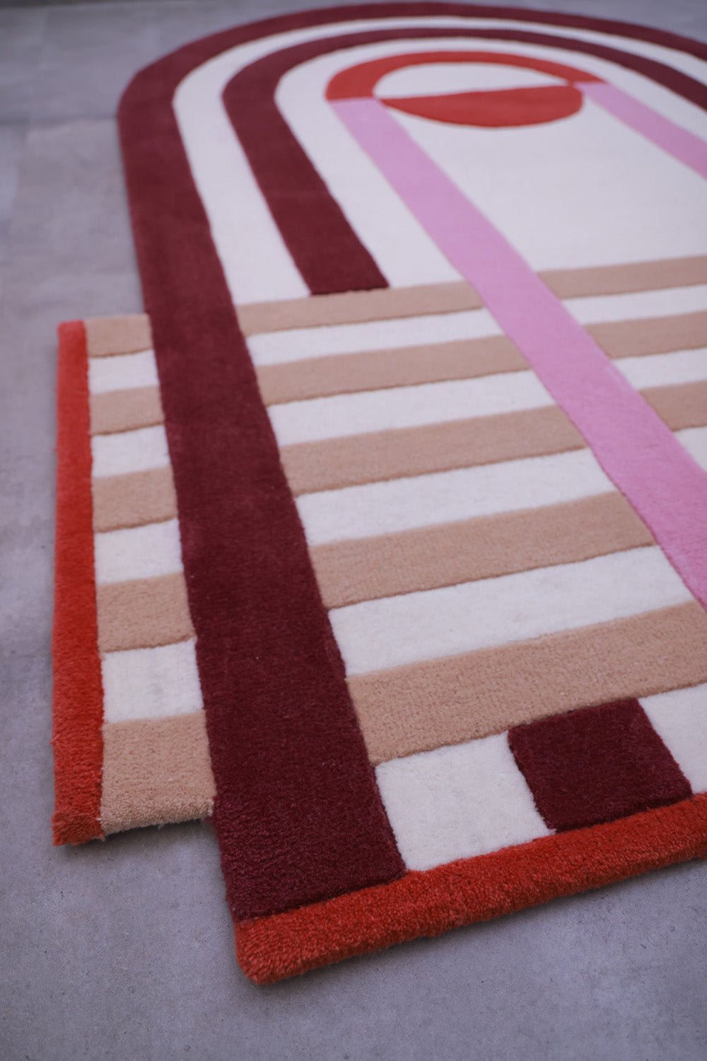 Strada Multicolour Wool 4.1x6.6 feet Irregular Rug - I MEAN DESIGN