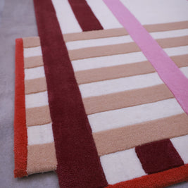 Strada Multicolour Wool 4.1x6.6 feet Irregular Rug - I MEAN DESIGN