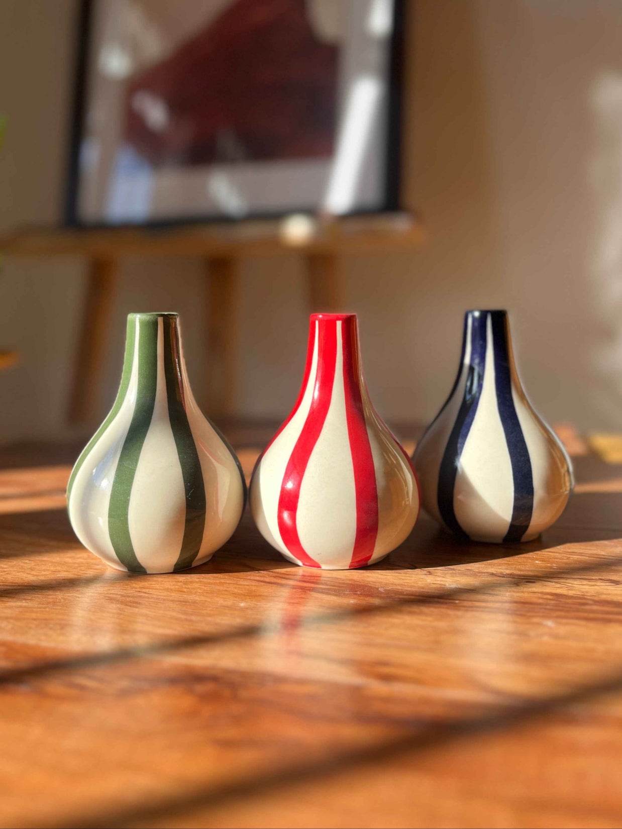 Stripes & Stems - Piccolo Flower Vase Trio