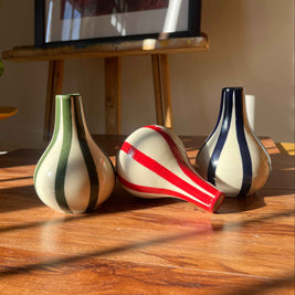 Stripes & Stems - Piccolo Flower Vase Trio