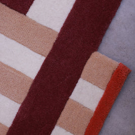 Strada Multicolour Wool 4.1x6.6 feet Irregular Rug - I MEAN DESIGN