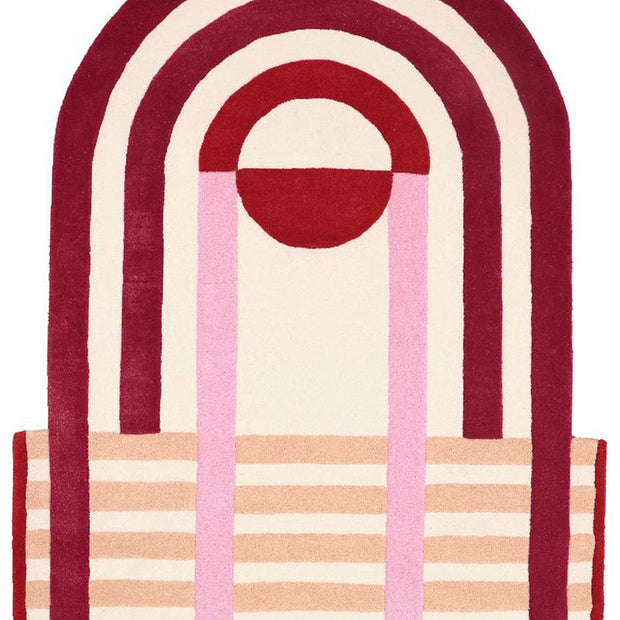 Strada Multicolour Wool 4.1x6.6 feet Irregular Rug - I MEAN DESIGN