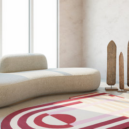 Strada Multicolour Wool 4.1x6.6 feet Irregular Rug - I MEAN DESIGN