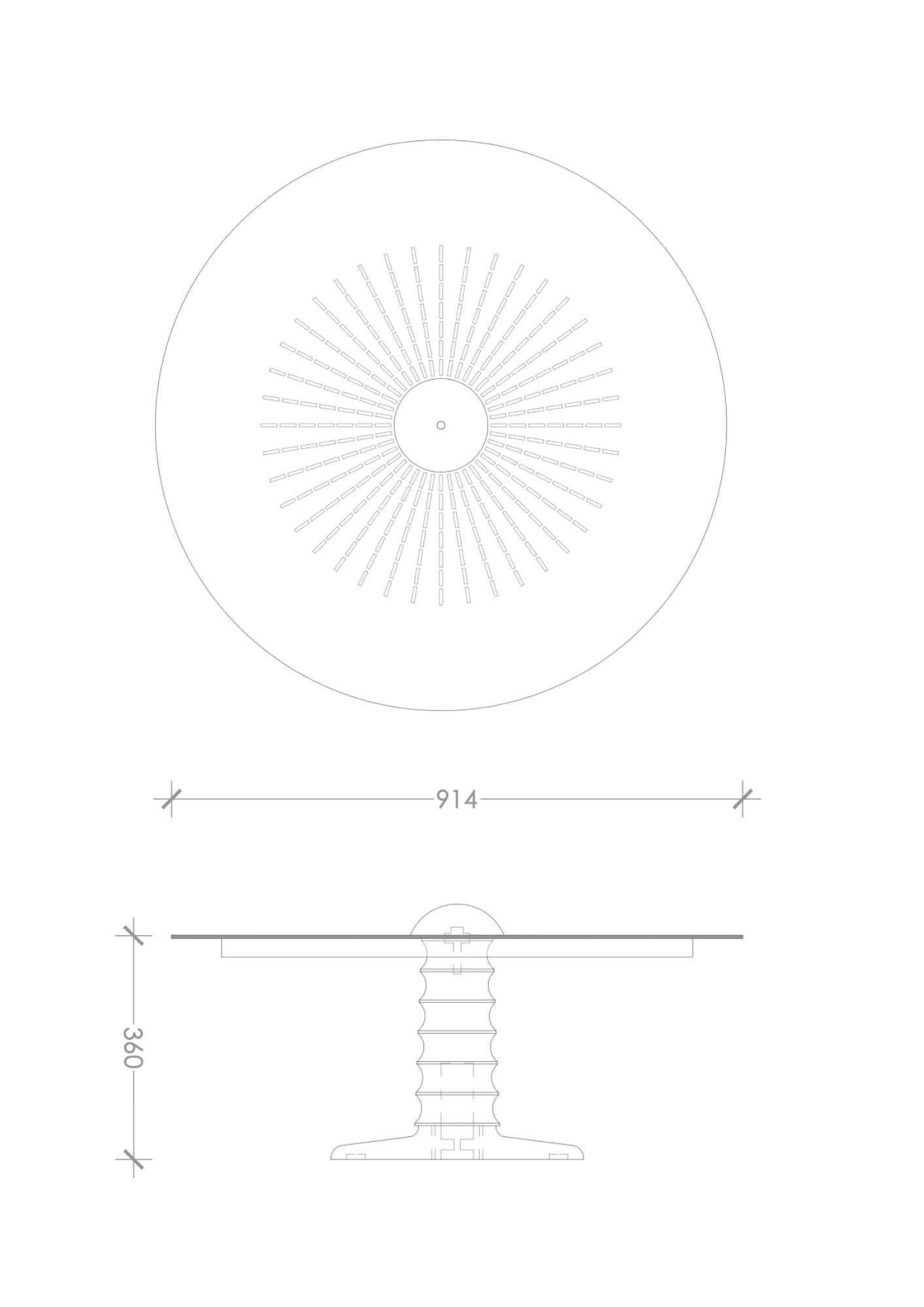 Sunrise Centre Table