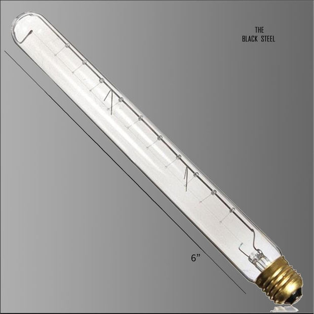 T30 Vintage Light Bulb Retro Edison Tungsten Filament E27 Holder - The Black Steel