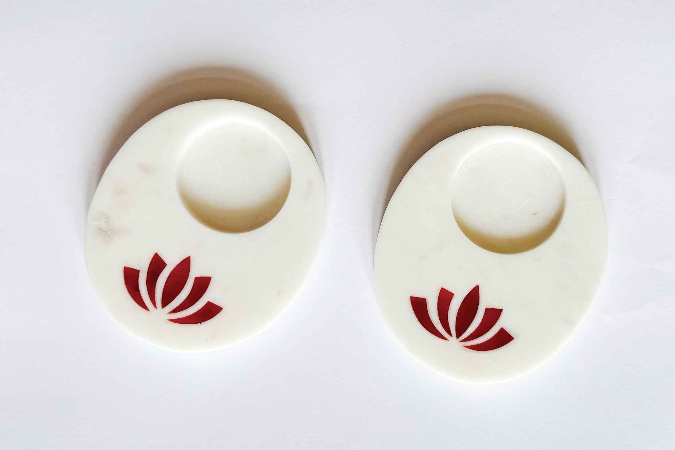 Lotus TeaLight Red - Set of 2