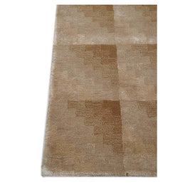 T E R R A luxury modern rug by Cherom, featuring a stepped gradient pattern in earthy beige tones.