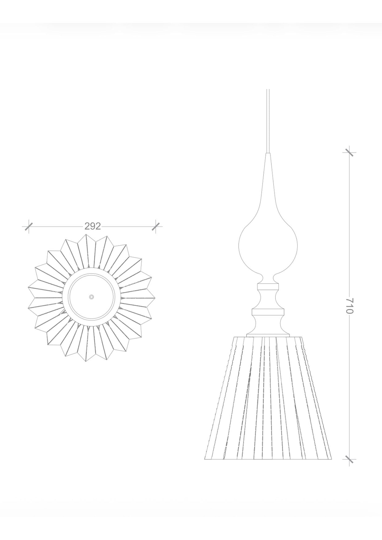 Timber Drop pendant Light