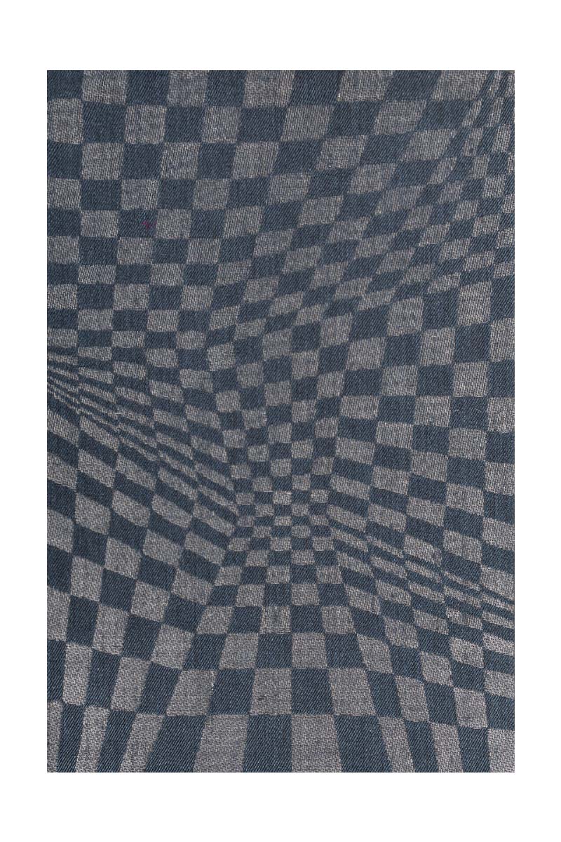 Checkered Illusion Blue Sisal 6x9 feet Rectangle Rug - I MEAN DESIGN
