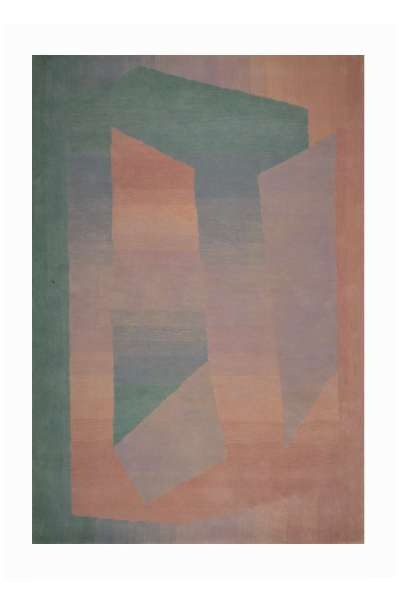 Mirage Multicolour Wool 4x6 feet Rectangle Rug - I MEAN DESIGN