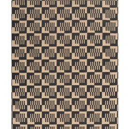 Optic Grid Black natural Jute 5x8 feet Rectangle Rug - I MEAN DESIGN