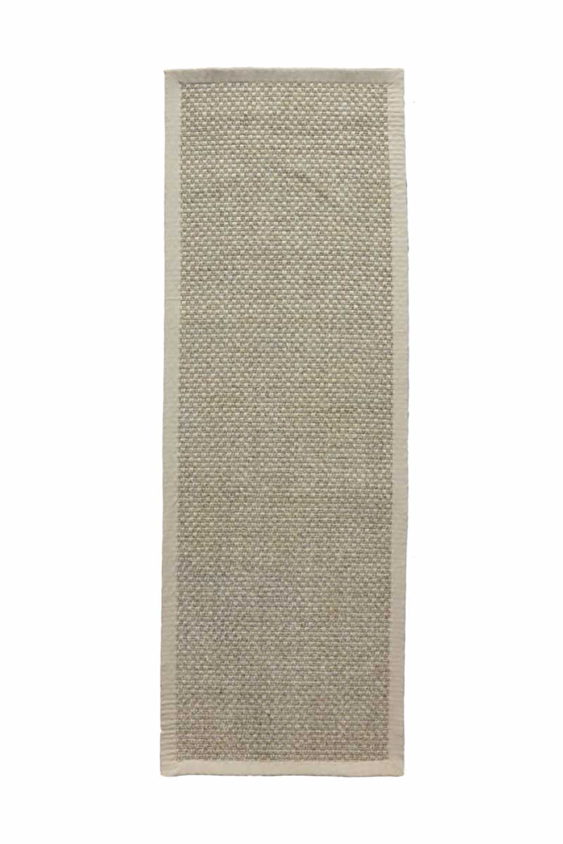 Panama Beige & White Sisal 2.6x7.5 feet Runner Rug - I MEAN DESIGN