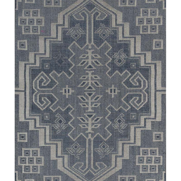 Modern Tribal Blue Sisal 6x9 feet Rectangle Rug - I MEAN DESIGN