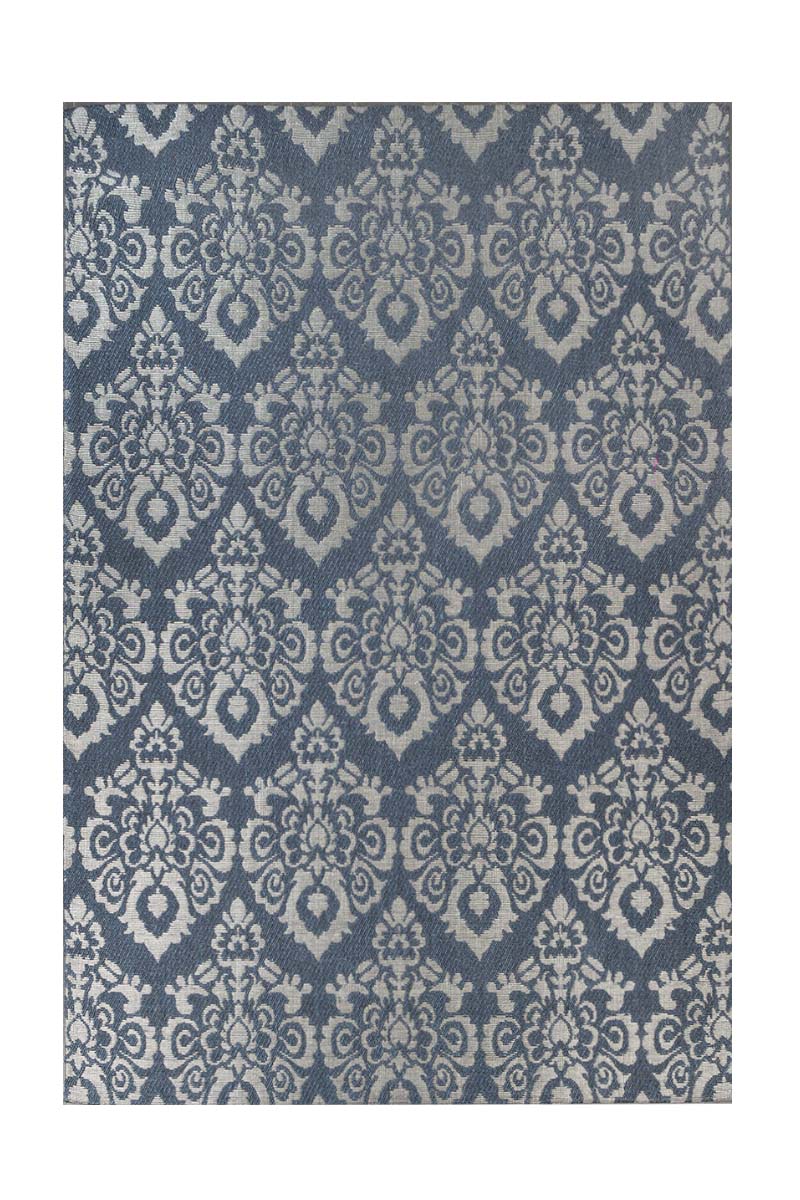 Phulkari Blue Sisal 8x10 feet Rectangle Rug - I MEAN DESIGN