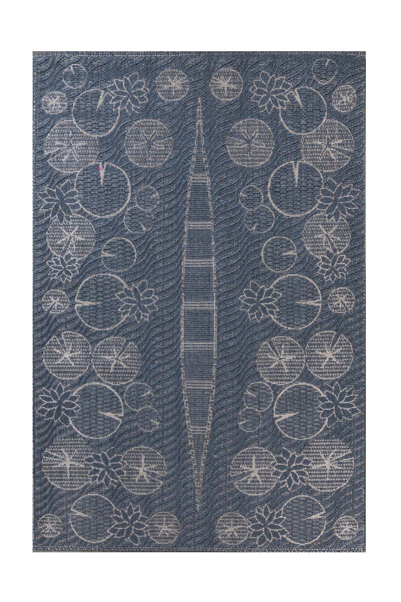 Utsavam Blue Sisal 6x9 feet Rectangle Rug - I MEAN DESIGN