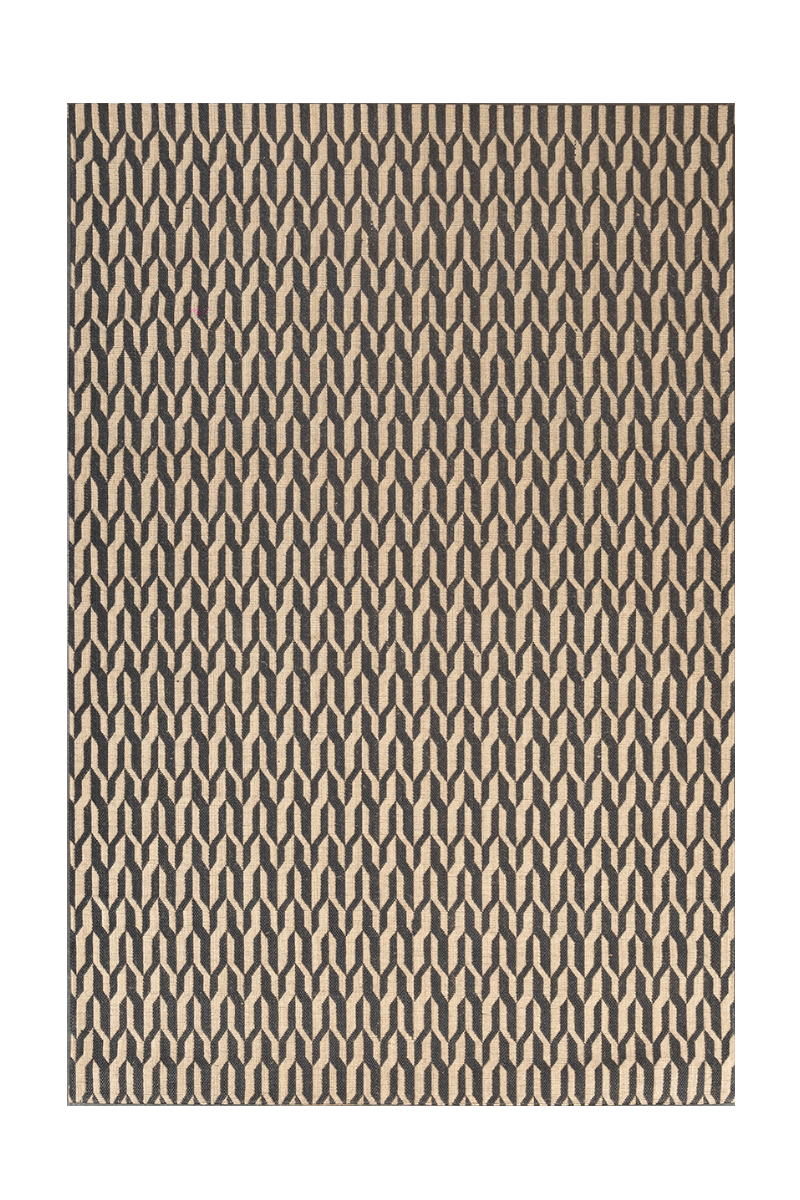 Hexalink Black natural Jute 6x9 feet Rectangle Rug - I MEAN DESIGN