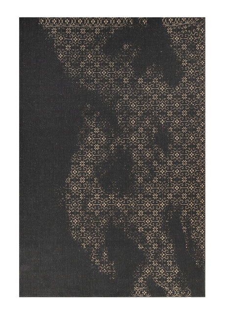 Twilight Black natural Jute 6x9 feet Rectangle Rug - I MEAN DESIGN