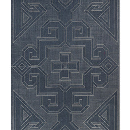 Titan Grid Blue Sisal 8x10 feet Rectangle Rug - I MEAN DESIGN