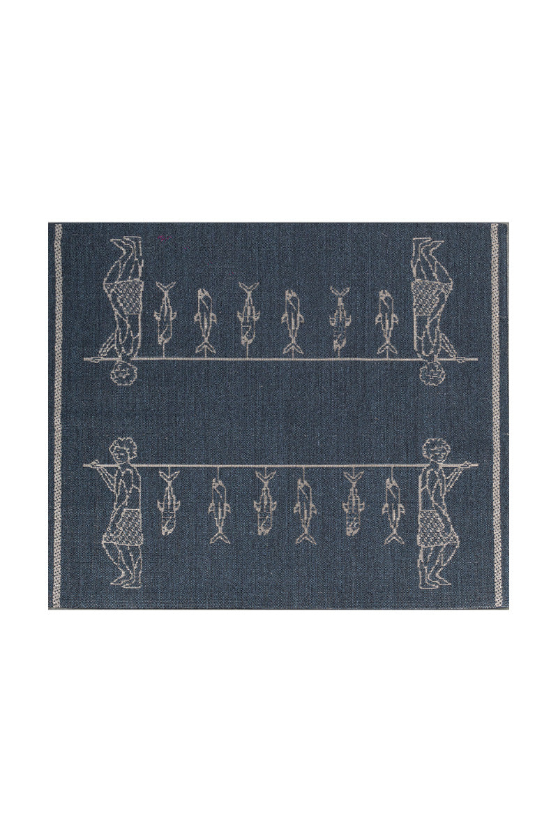 Chaakara Indigo Blue Sisal 6x6 feet Square Rug - I MEAN DESIGN