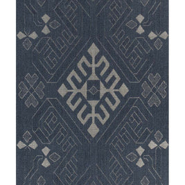 Tribal Maze Blue Sisal 6x9 feet Rectangle Rug