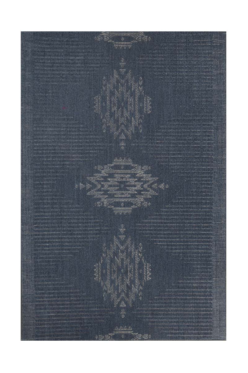Ikat Blue Sisal 6x9 feet Rectangle Rug - I MEAN DESIGN