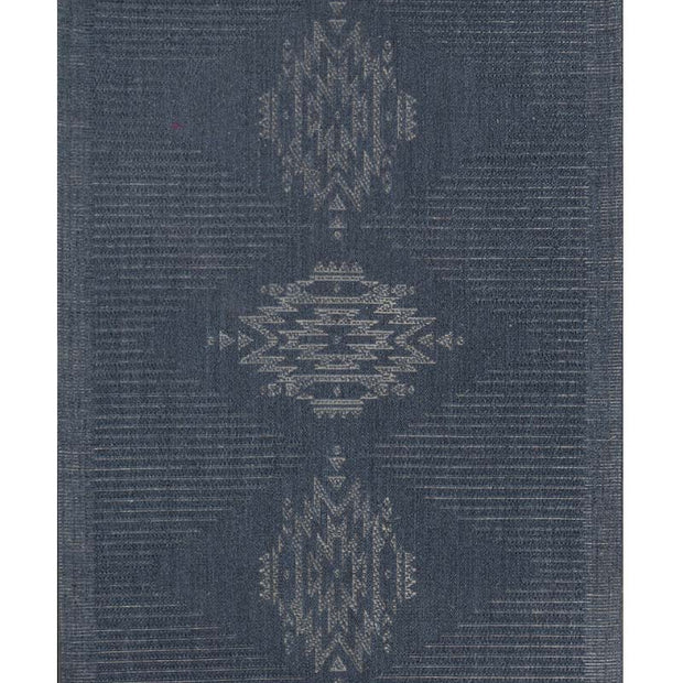 Ikat Blue Sisal 6x9 feet Rectangle Rug - I MEAN DESIGN
