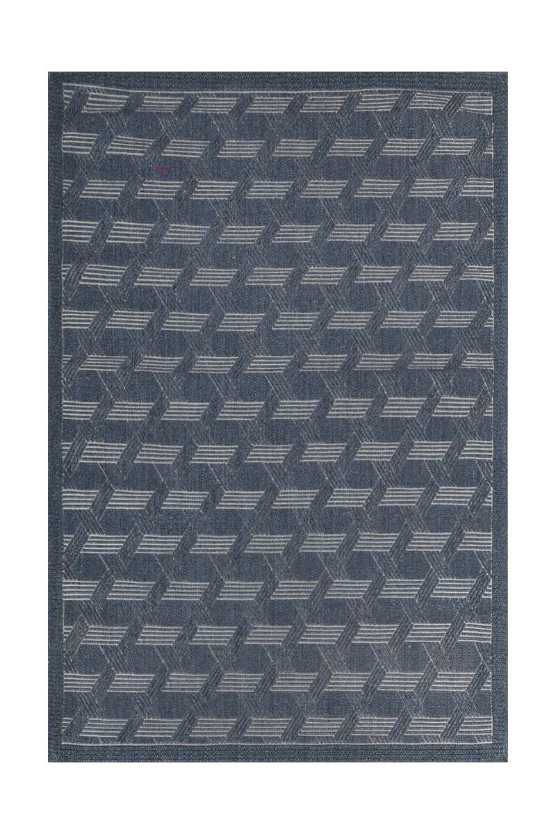 Tracks Blue Sisal 8x10 feet Rectangle Rug - I MEAN DESIGN