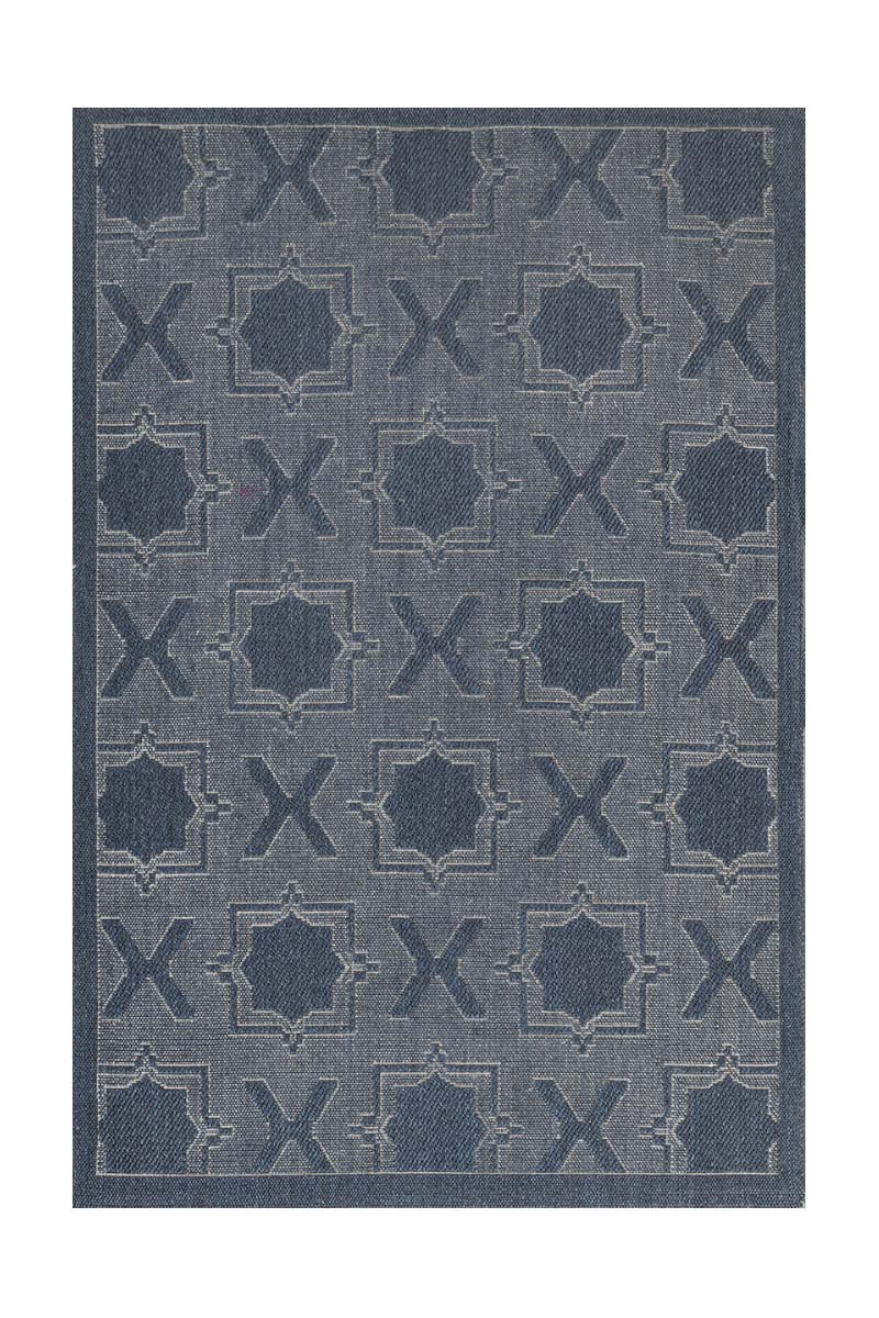 Diamond X Blue Sisal 8x10 feet Rectangle Rug - I MEAN DESIGN