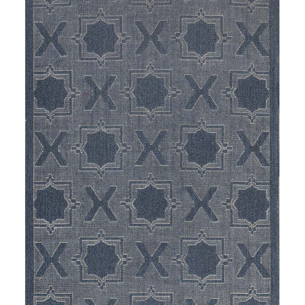 Diamond X Blue Sisal 8x10 feet Rectangle Rug - I MEAN DESIGN