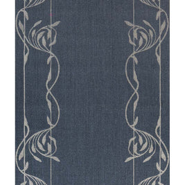 Vintage Bows Blue Sisal 5x8 feet Rectangle Rug - I MEAN DESIGN