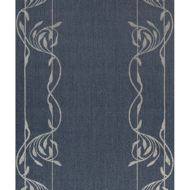 Vintage Bows Blue Sisal 5x8 feet Rectangle Rug - I MEAN DESIGN