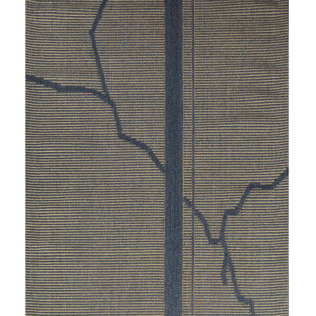 Fault Line Blue Sisal 5x8.5 feet Rectangle Rug - I MEAN DESIGN