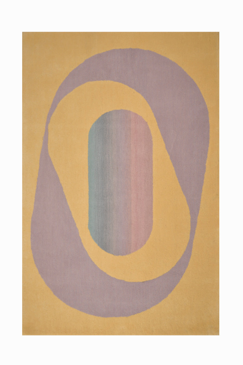 Eclipse Multicolour Wool 4x6 feet Rectangle Rug - I MEAN DESIGN