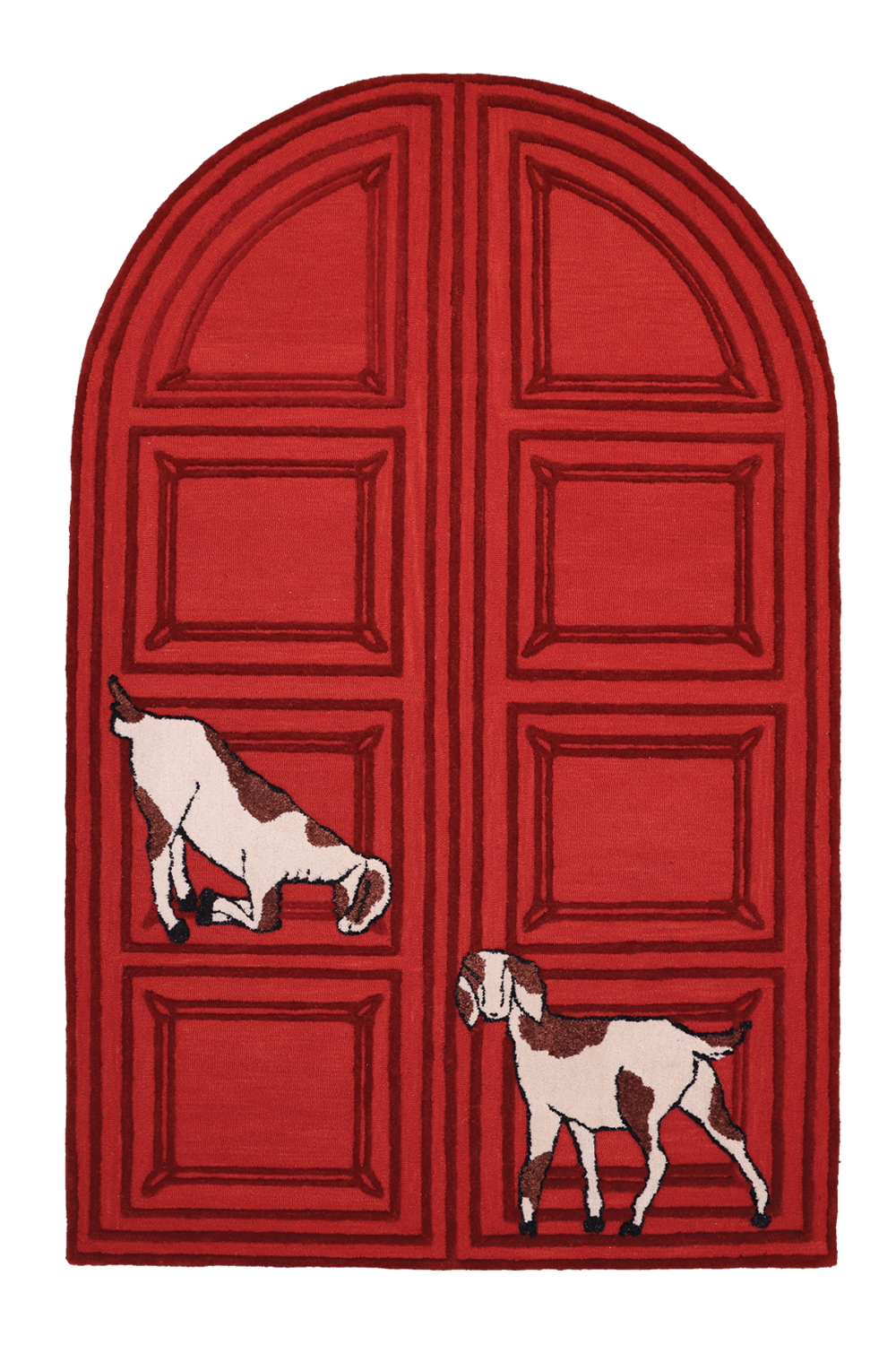 Princess St Red & Brown Wool Bamboo Silk 5x8 feet Irregular Rug - I MEAN DESIGN