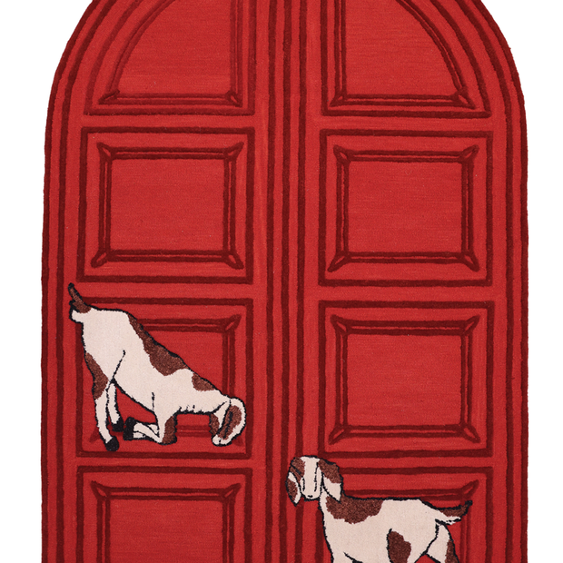 Princess St Red & Brown Wool Bamboo Silk 5x8 feet Irregular Rug - I MEAN DESIGN