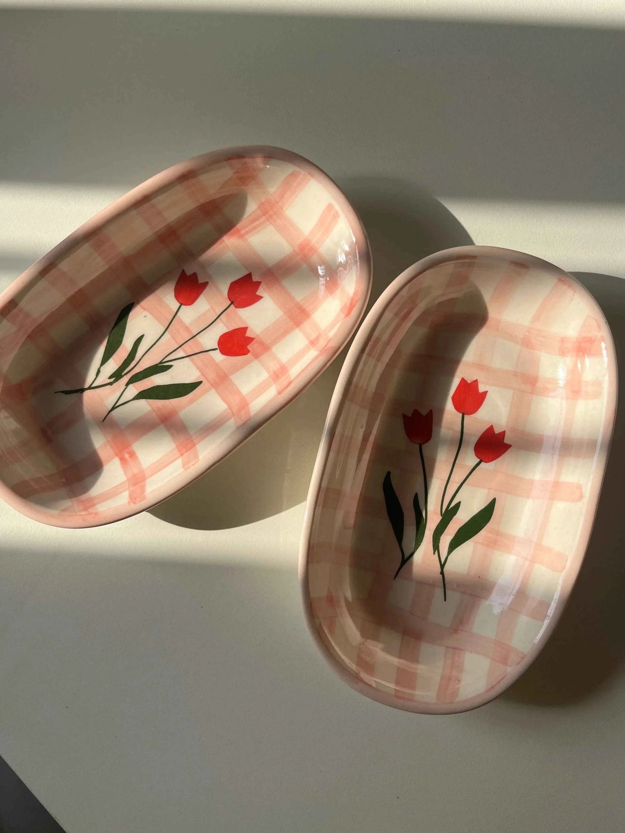 Pink Cottage Trinket Tray - Single