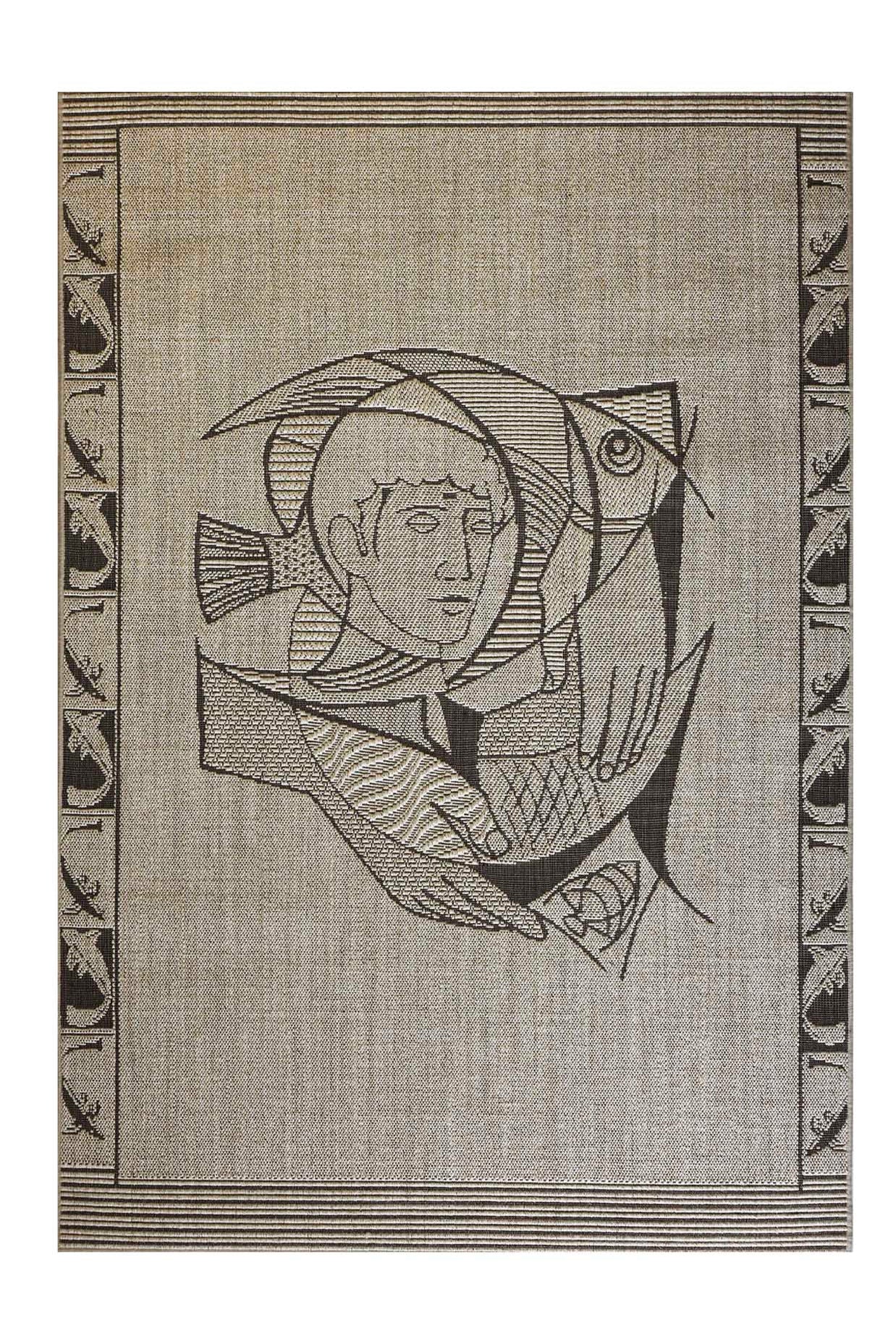 Arayan Beige Sisal 6x9 feet Rectangle Rug