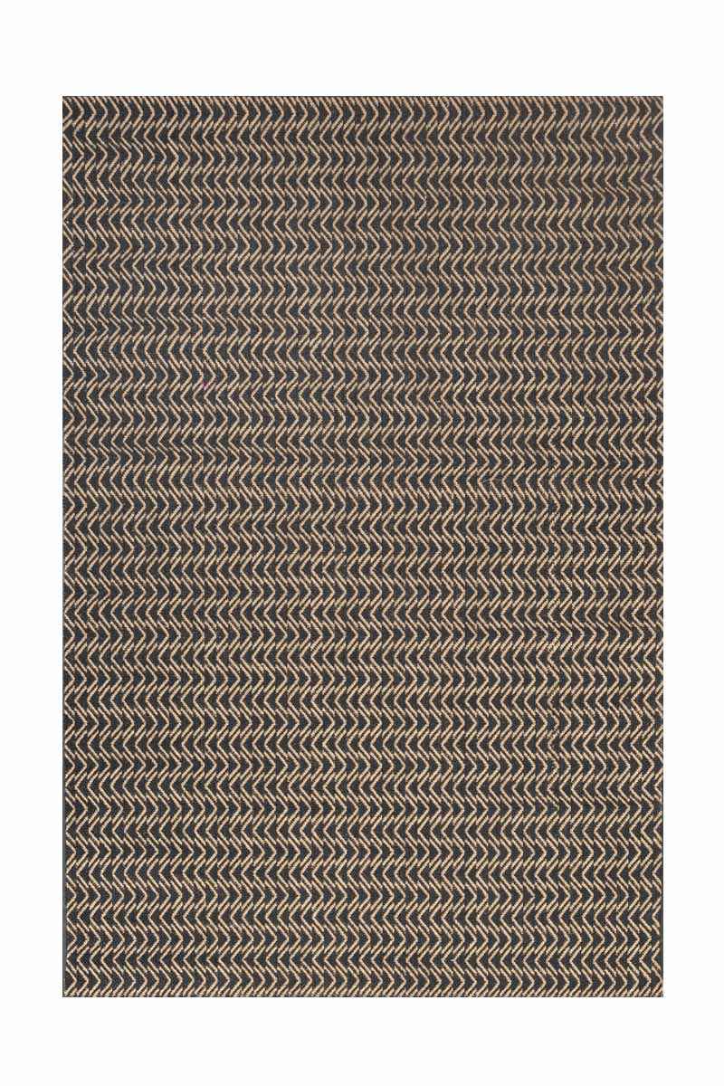 Arrowflow Black natural Jute 8x10 feet Rectangle Rug