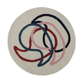 Whorl Multicolour Wool 6x6 feet Round Rug - I MEAN DESIGN