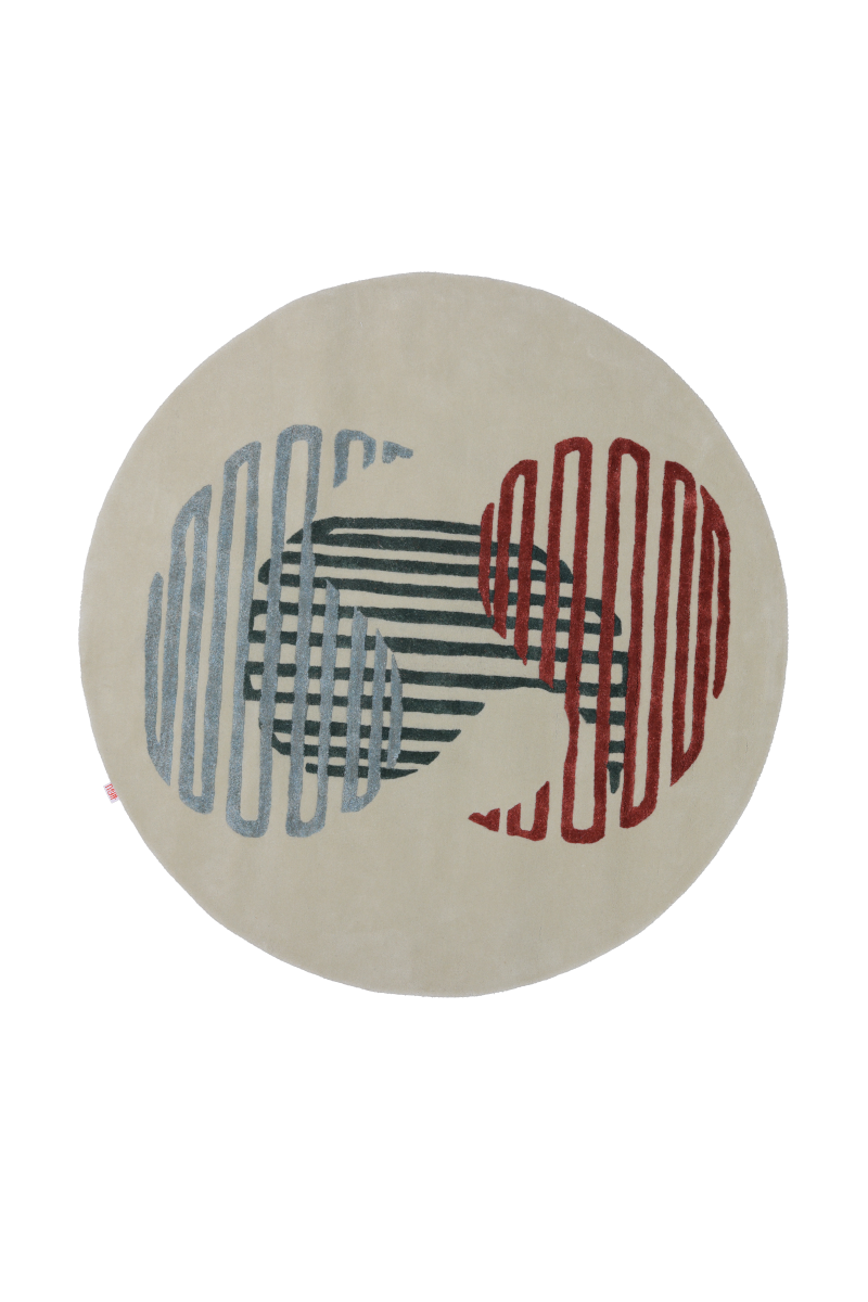 Interwined Multicolour Wool Jute 6x6 feet Round Rug - I MEAN DESIGN