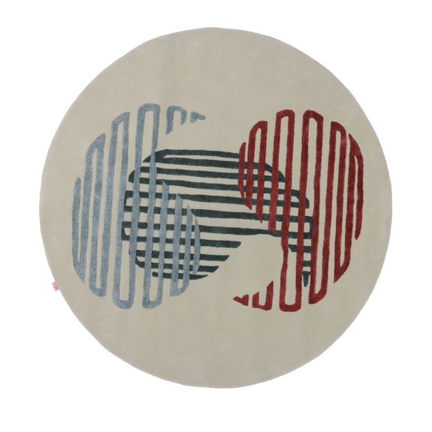 Interwined Multicolour Wool Jute 6x6 feet Round Rug - I MEAN DESIGN