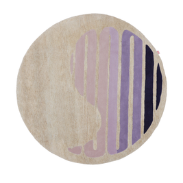 Flow Multicolour Wool Jute 6x6 feet Round Rug - I MEAN DESIGN