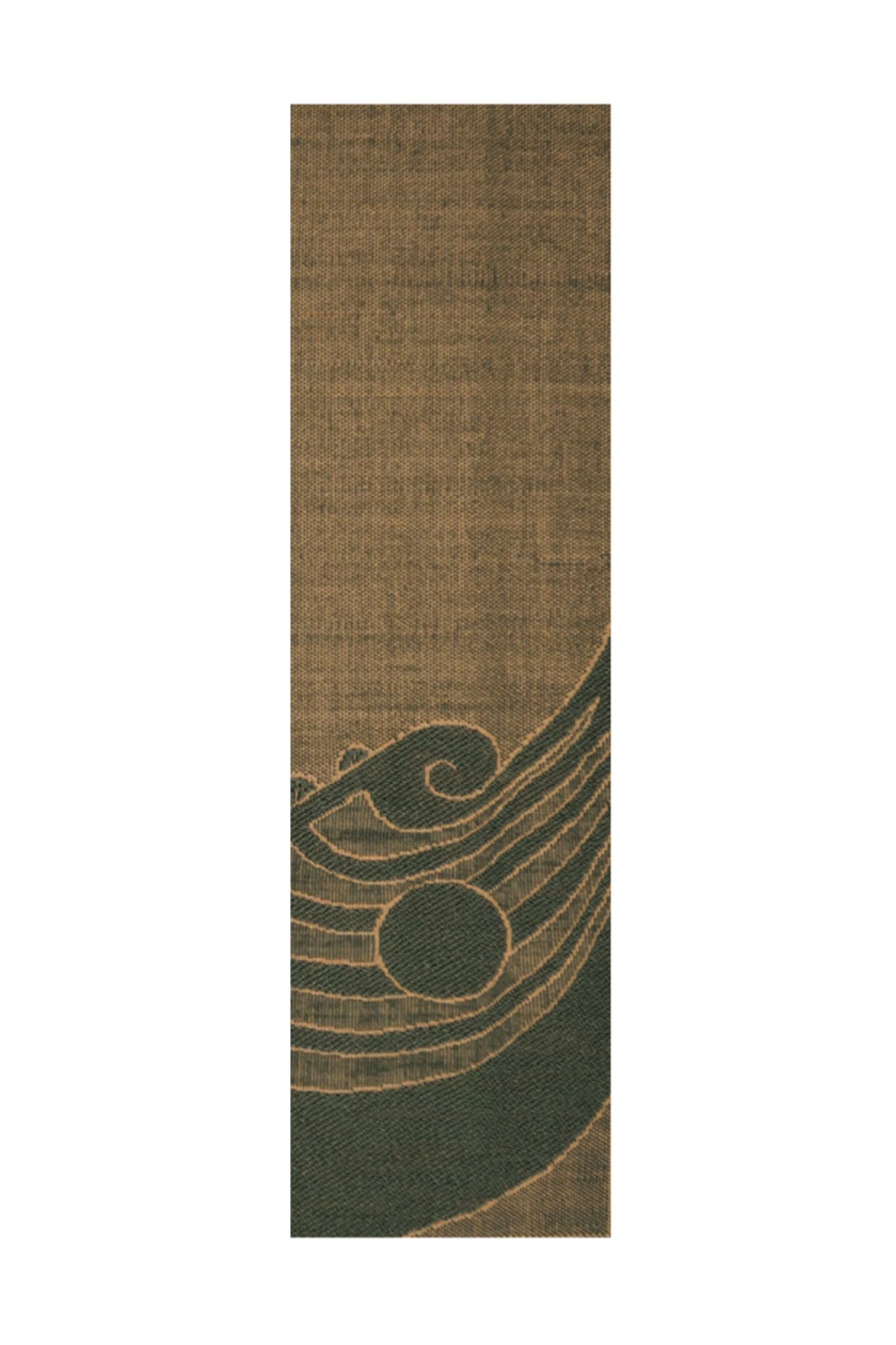 Nettipattam Green & Gold Sisal 2x6 feet Runner Rug - I MEAN DESIGN