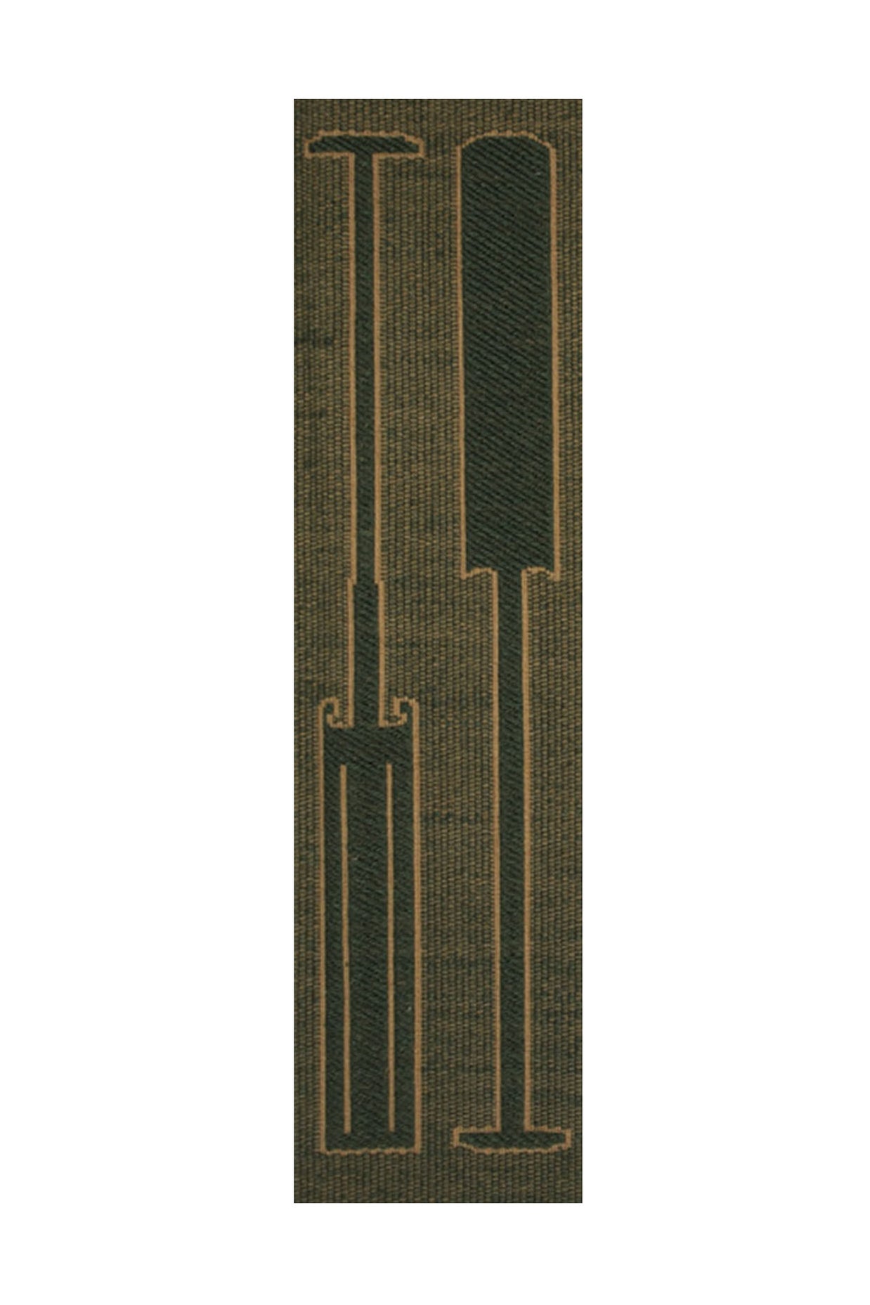 Pankayam Green & Gold Sisal 1.5x5 feet Runner Rug - I MEAN DESIGN