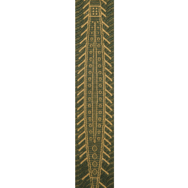 Vallamkali Green & Gold Sisal 1x7 feet Runner Rug - I MEAN DESIGN